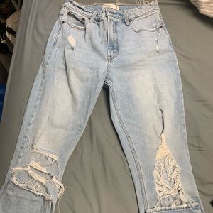 Abercrombie & Fitch skinny high rise ripped jeans